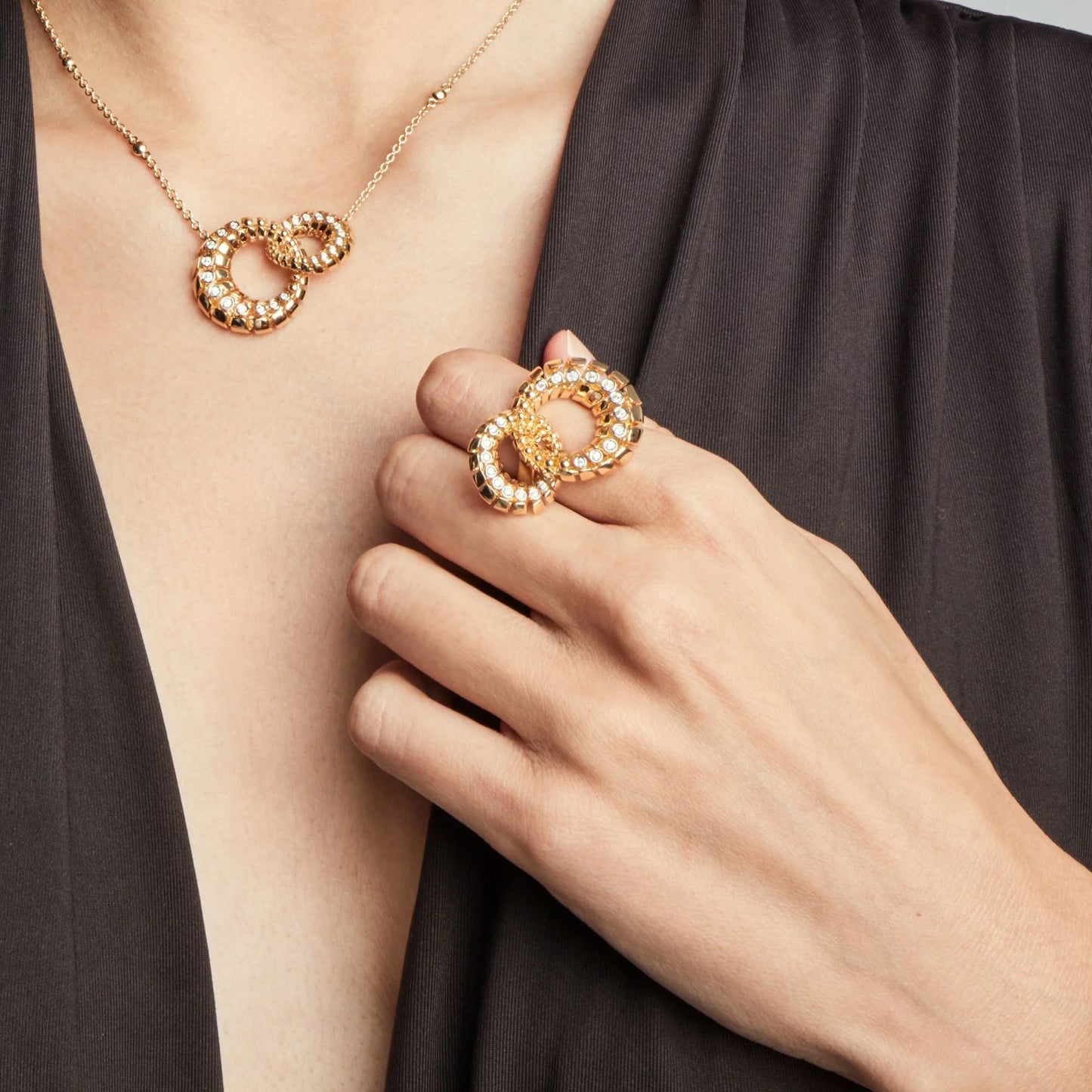 Entwined Yellow Diamond Ring