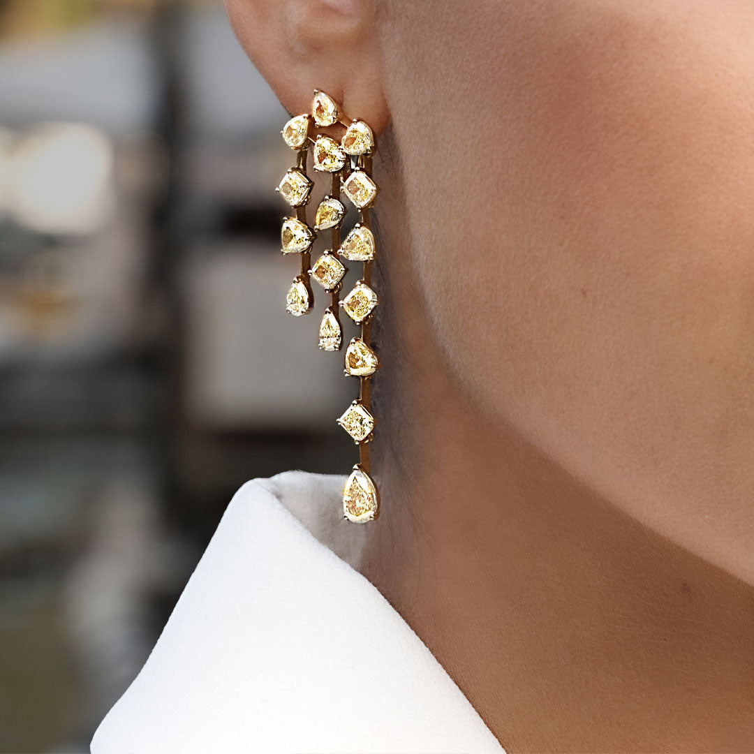 Sahara Yellow Diamond Earrings