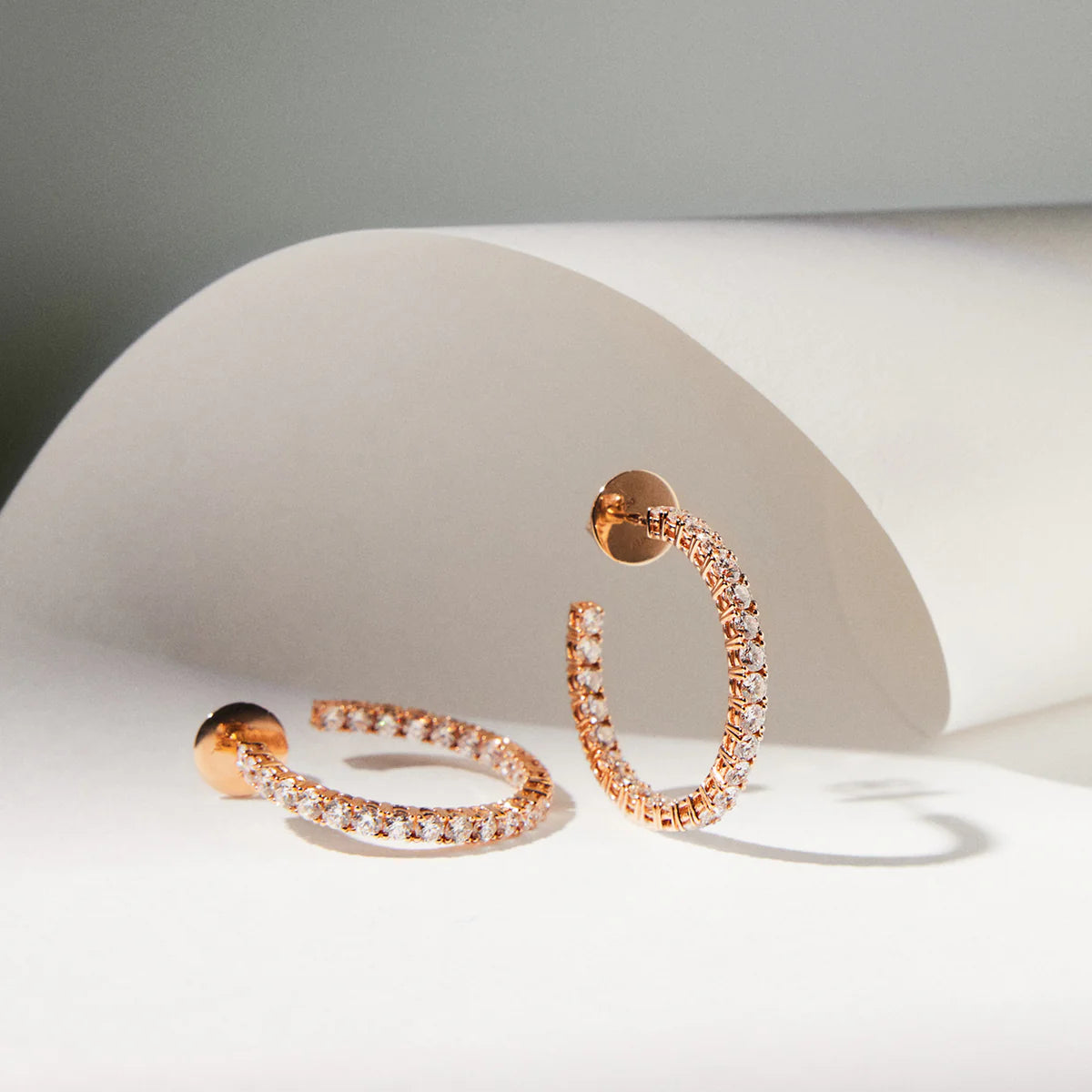Diamond Hoop Earrings
