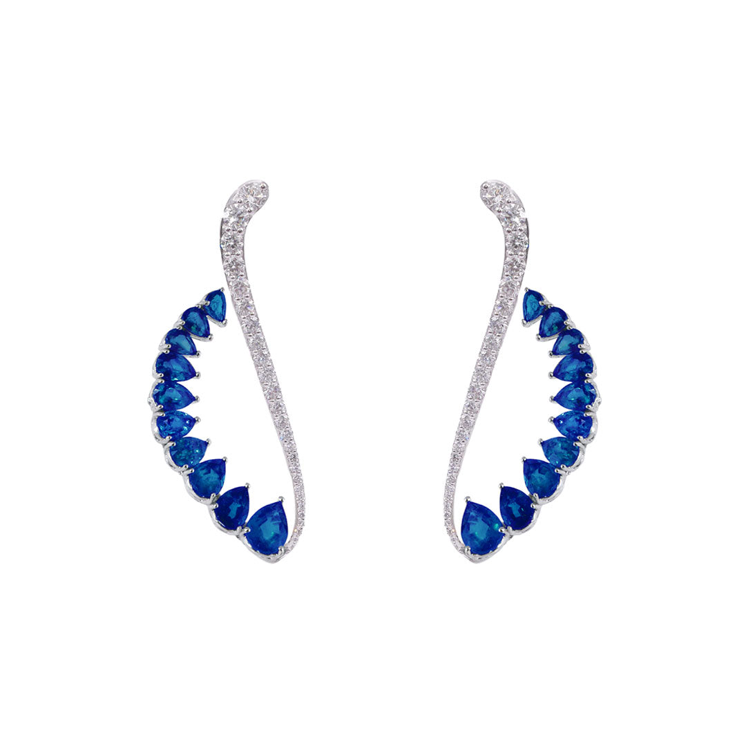 Sapphire Diamond Earrings