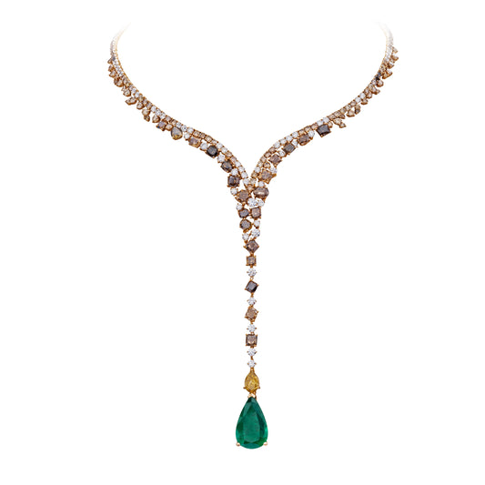Oasis Emerald and Diamond Necklace