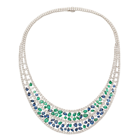 Sapphire and Emerald Necklace
