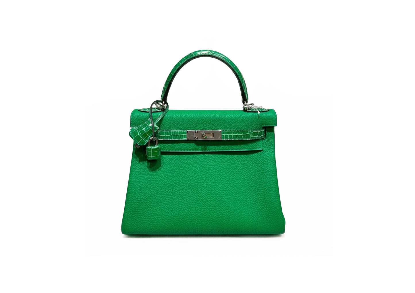 Hermès Kelly 28 Vert Bamboo Touch Bag
