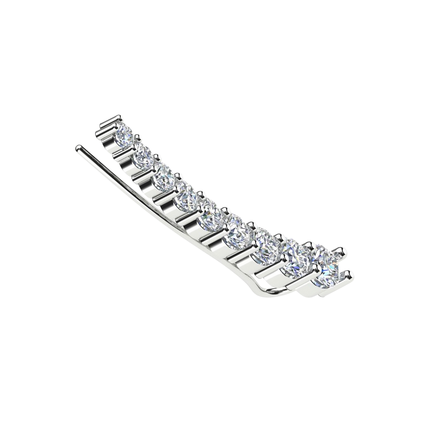 Large Diamond Ear Cuff - Left
