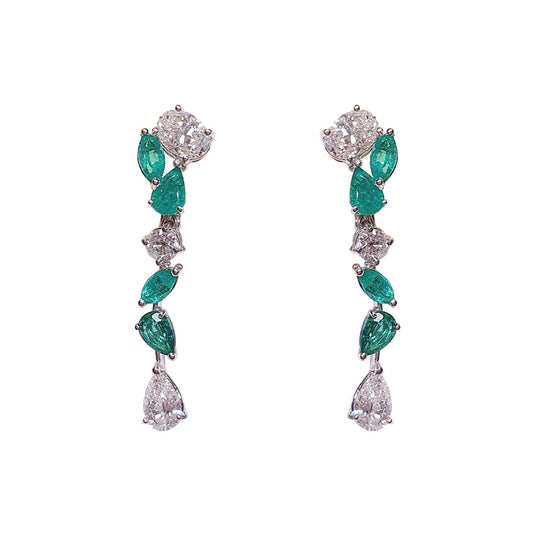 Emerald and Diamond Earrings