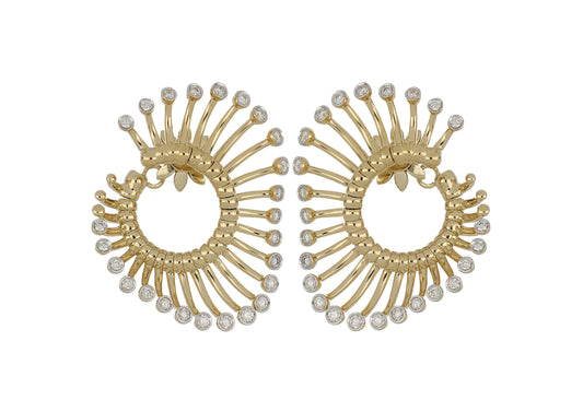Yellow Diamond Fireworks Earrings