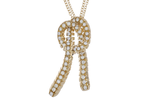 Yellow Diamond Knot Pendant