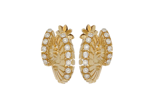 Coiled Yellow Diamond Earrings