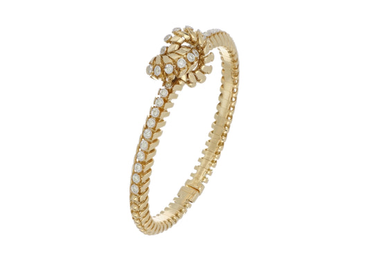 Yellow Diamond Knot Bangle