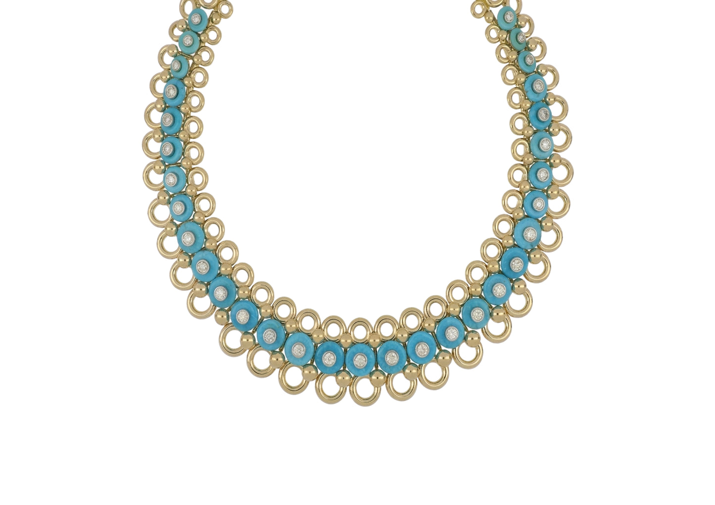 Turquoise Cluster Statement Necklace
