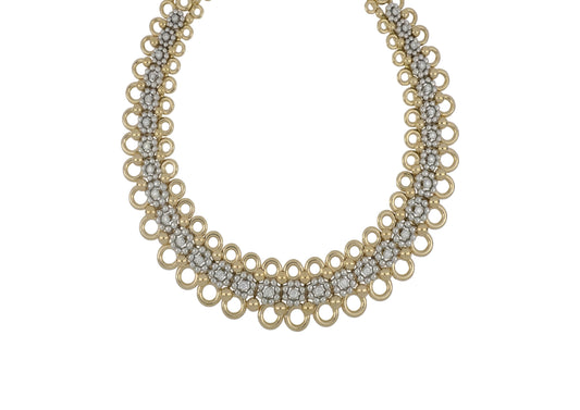 Circular Cluster Statement Necklace