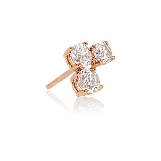 Diamond Cluster Stud Earring