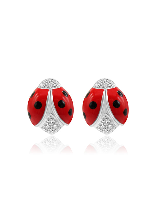 Ladybug Diamond Earrings