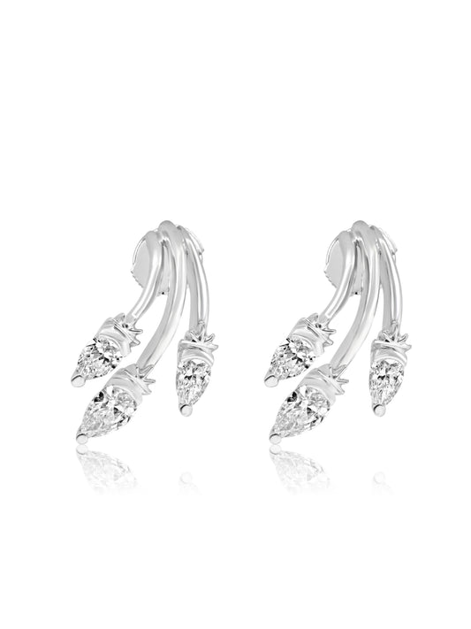 Pear-cut Diamond Earrings