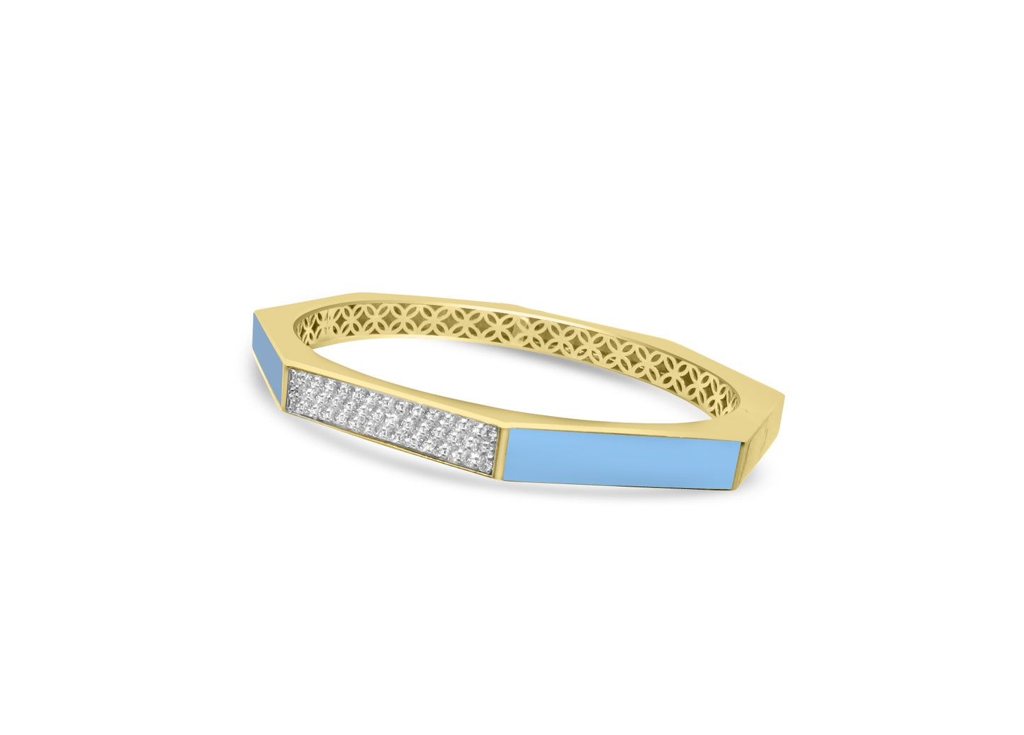 Turquoise and Diamond Bangle