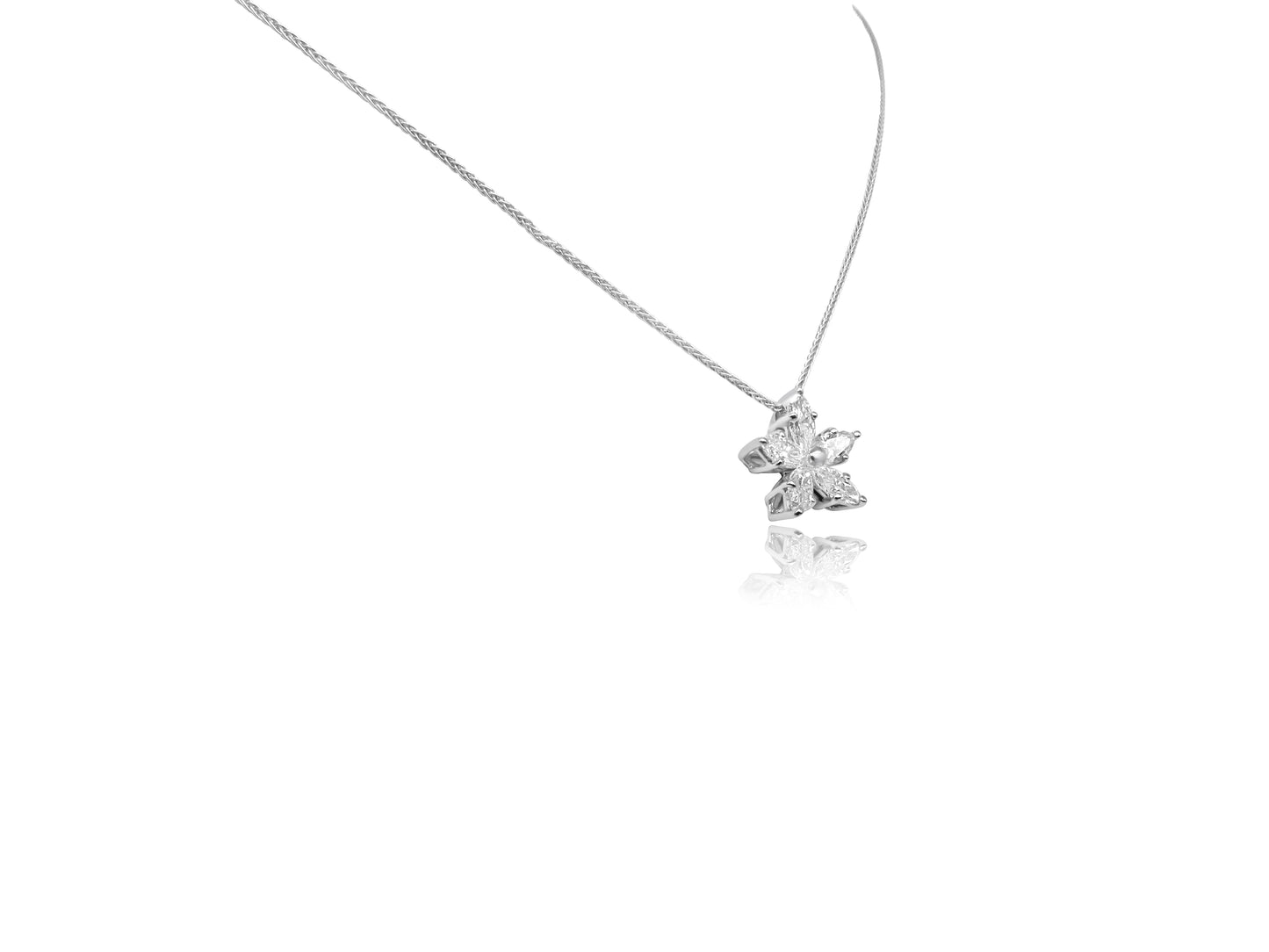 Diamond Flower Necklace