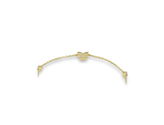 Diamond Butterfly Bracelet
