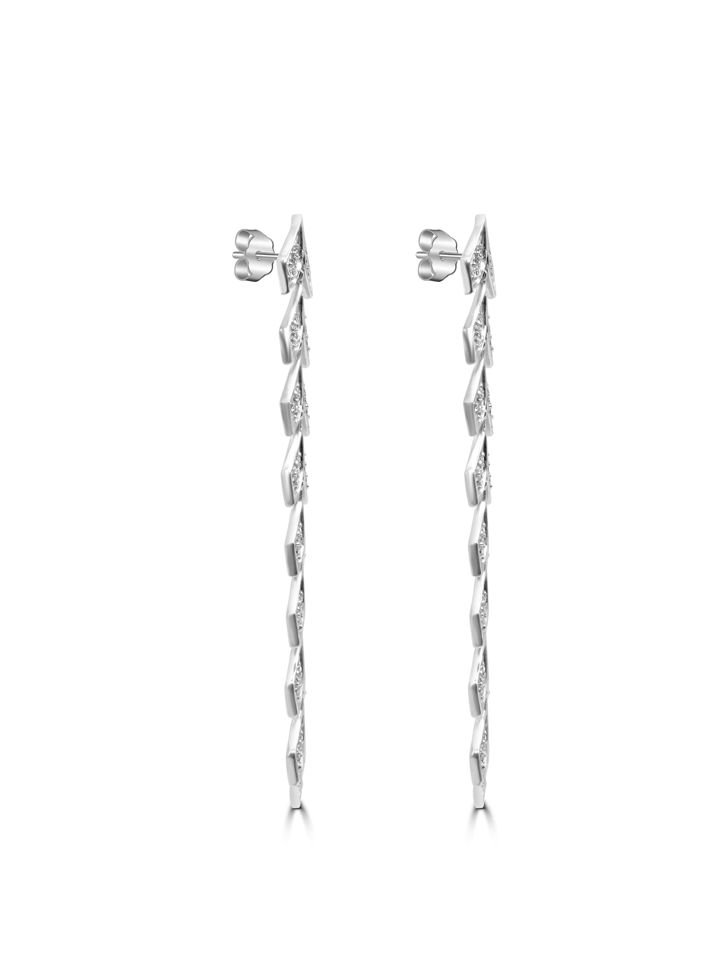 Diamond Leaf Earrings