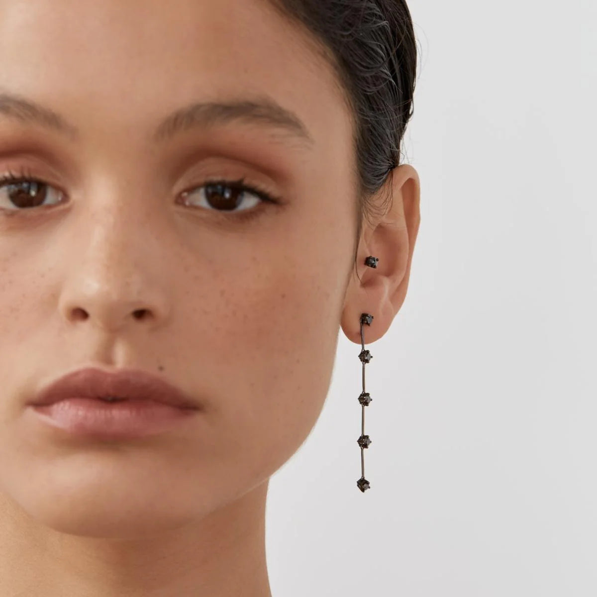 Black diamond Stud Earring
