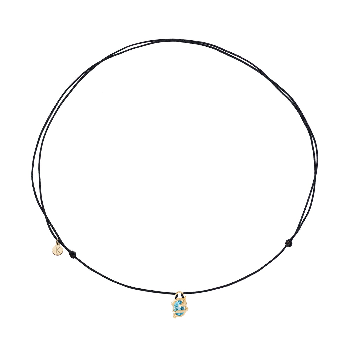Sagittarius Capsule Pendant with Blue Topaz