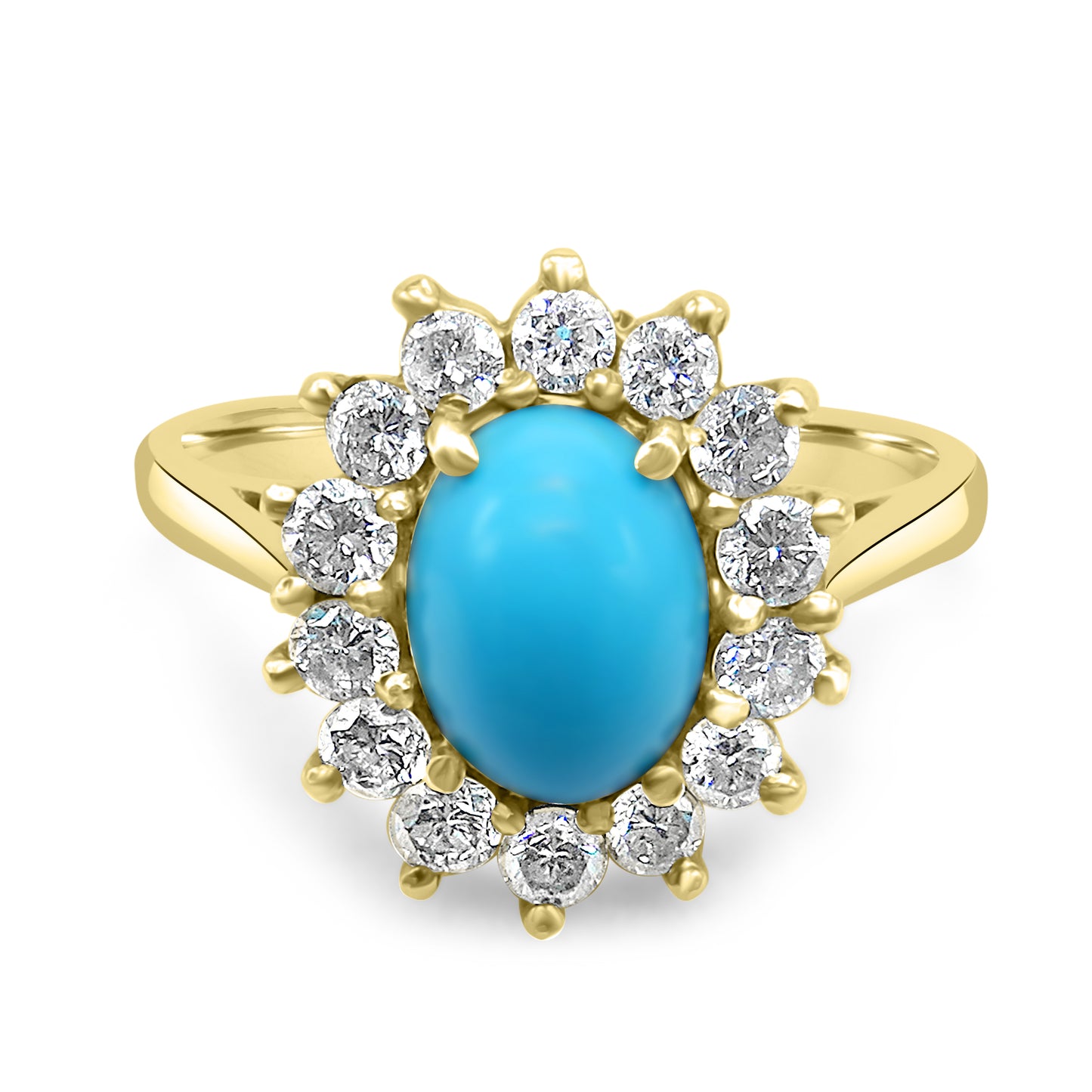 Yellow Gold Turquoise Ring