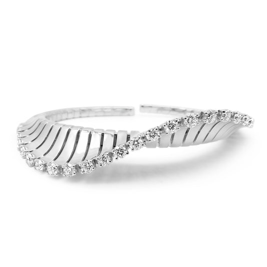 White Gold and Diamond Vito Bangle