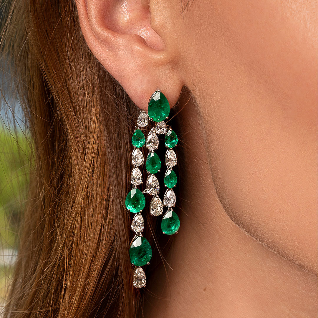 Emerald Diamond Earrings