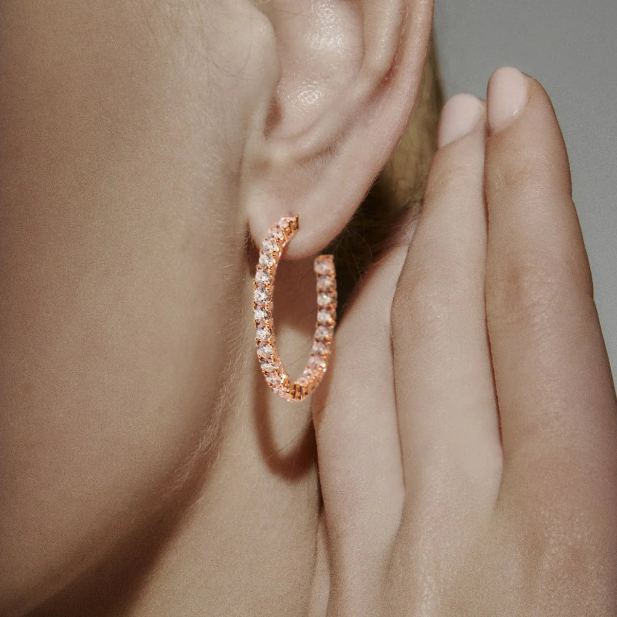 Diamond Hoop Earrings
