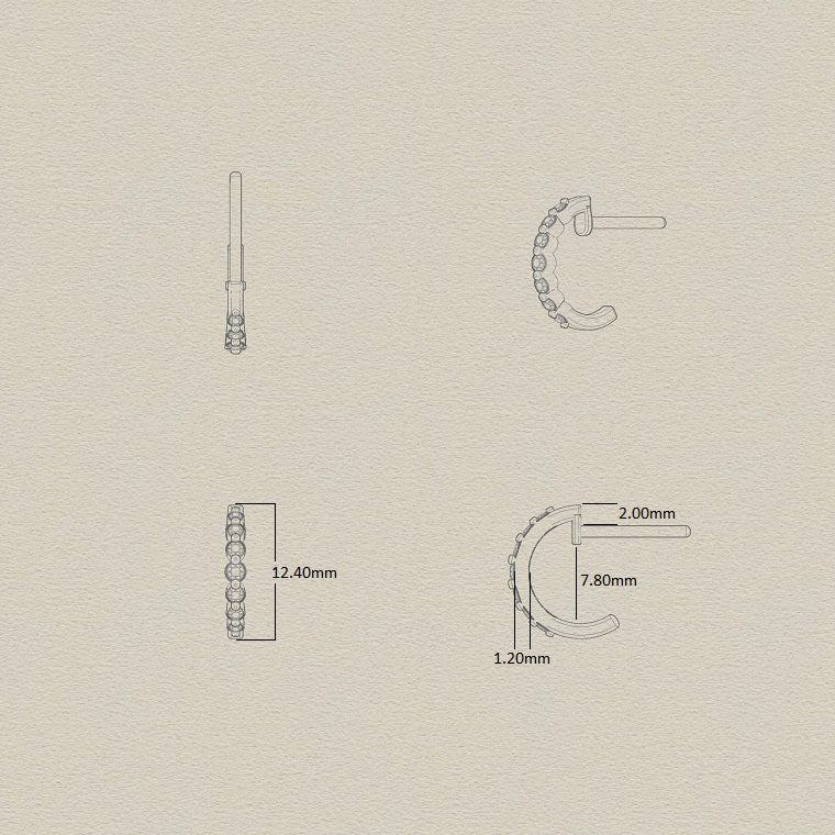 Diamond Arc Earrings