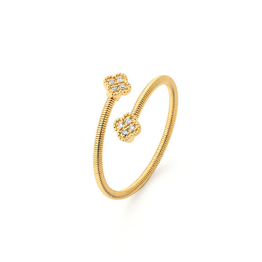 Diamond Floral Ring