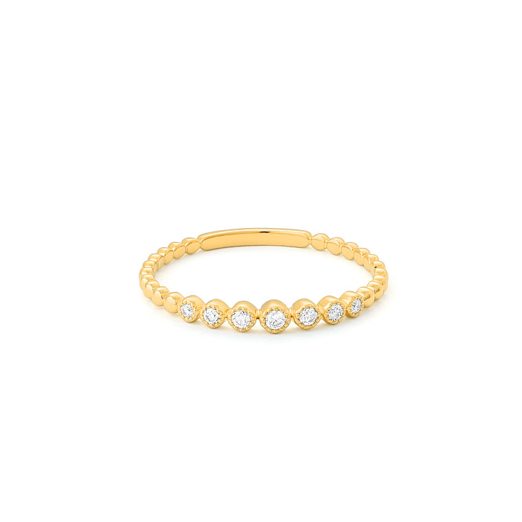 Beaded Diamond Ring
