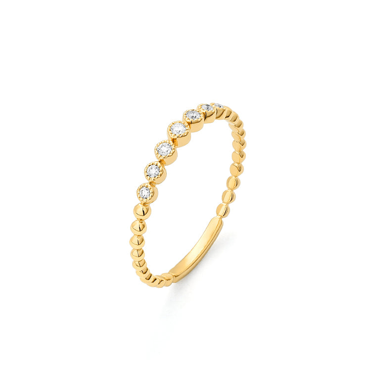 Beaded Diamond Ring
