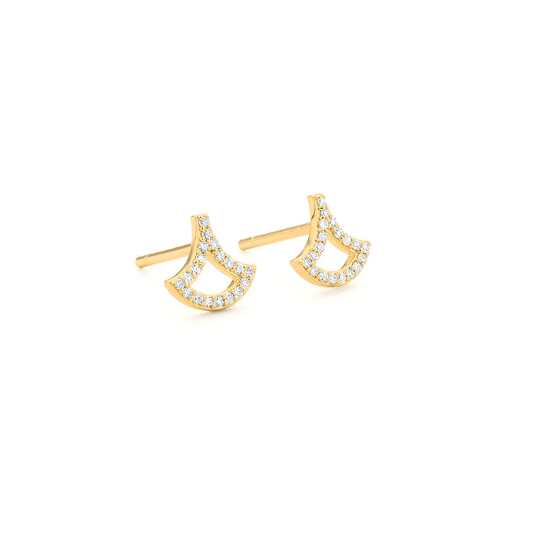 Diamond Fan-inspired Earrings