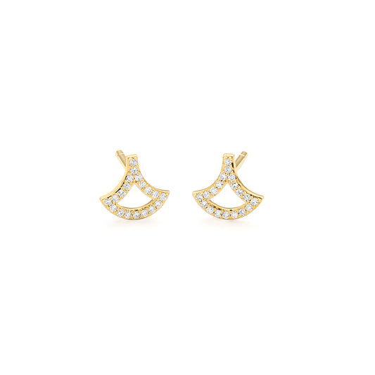 Diamond Fan Studs