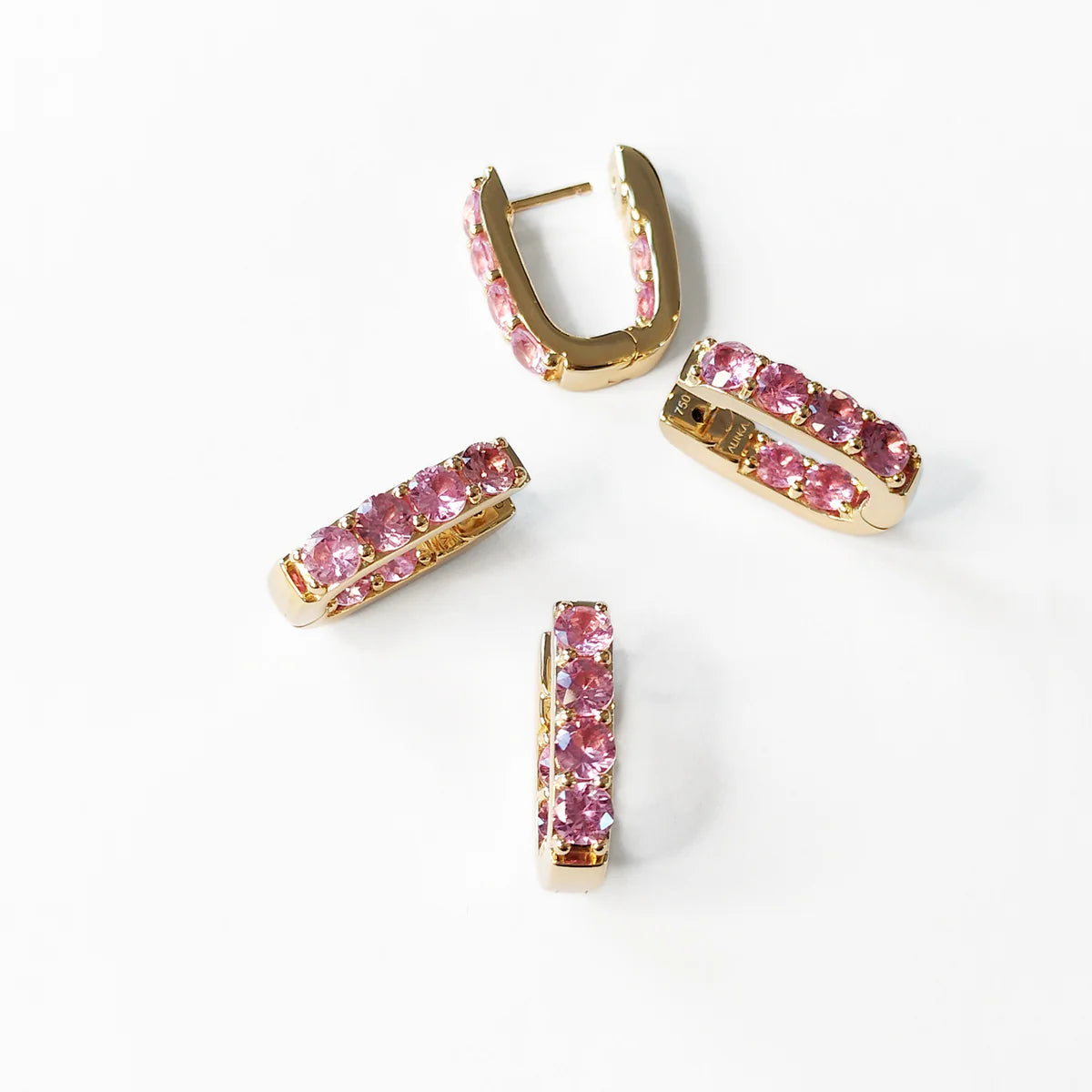 Pink Sapphire Earrings