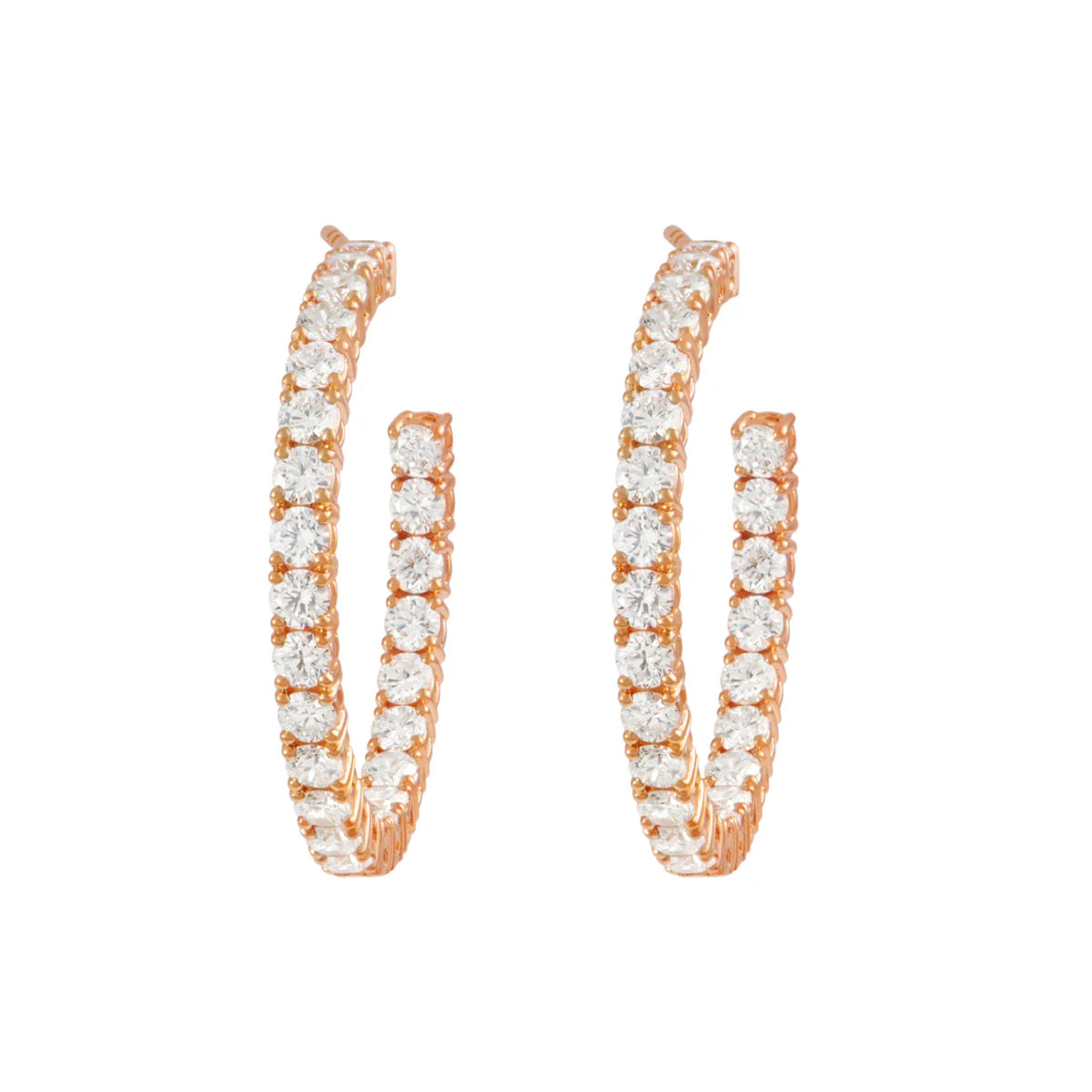 Diamond Hoop Earrings