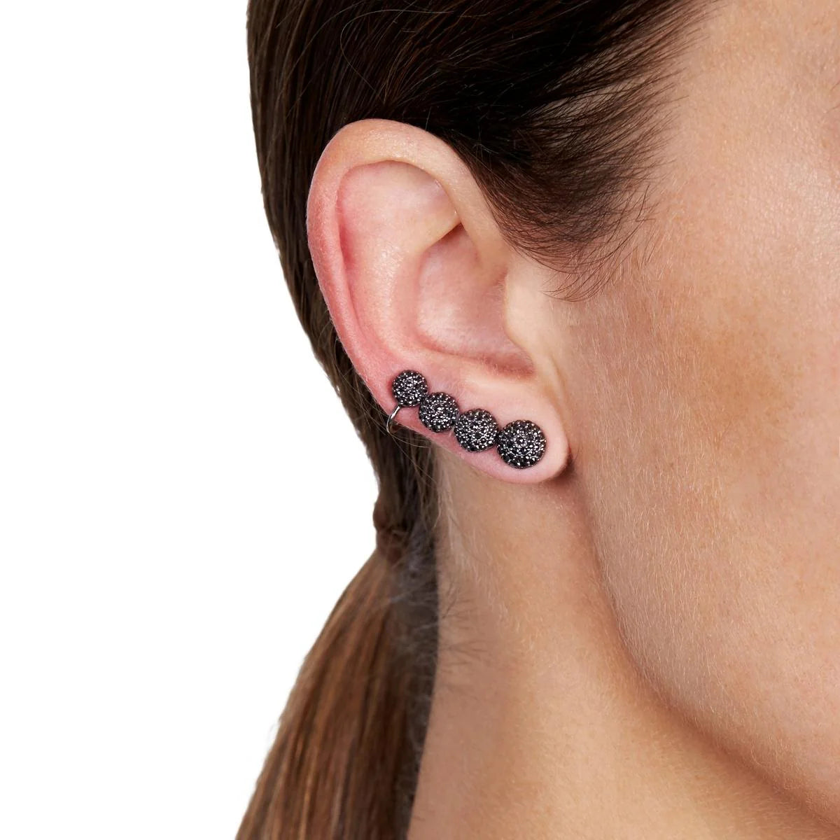 Black Diamond Ear Cuff - Right