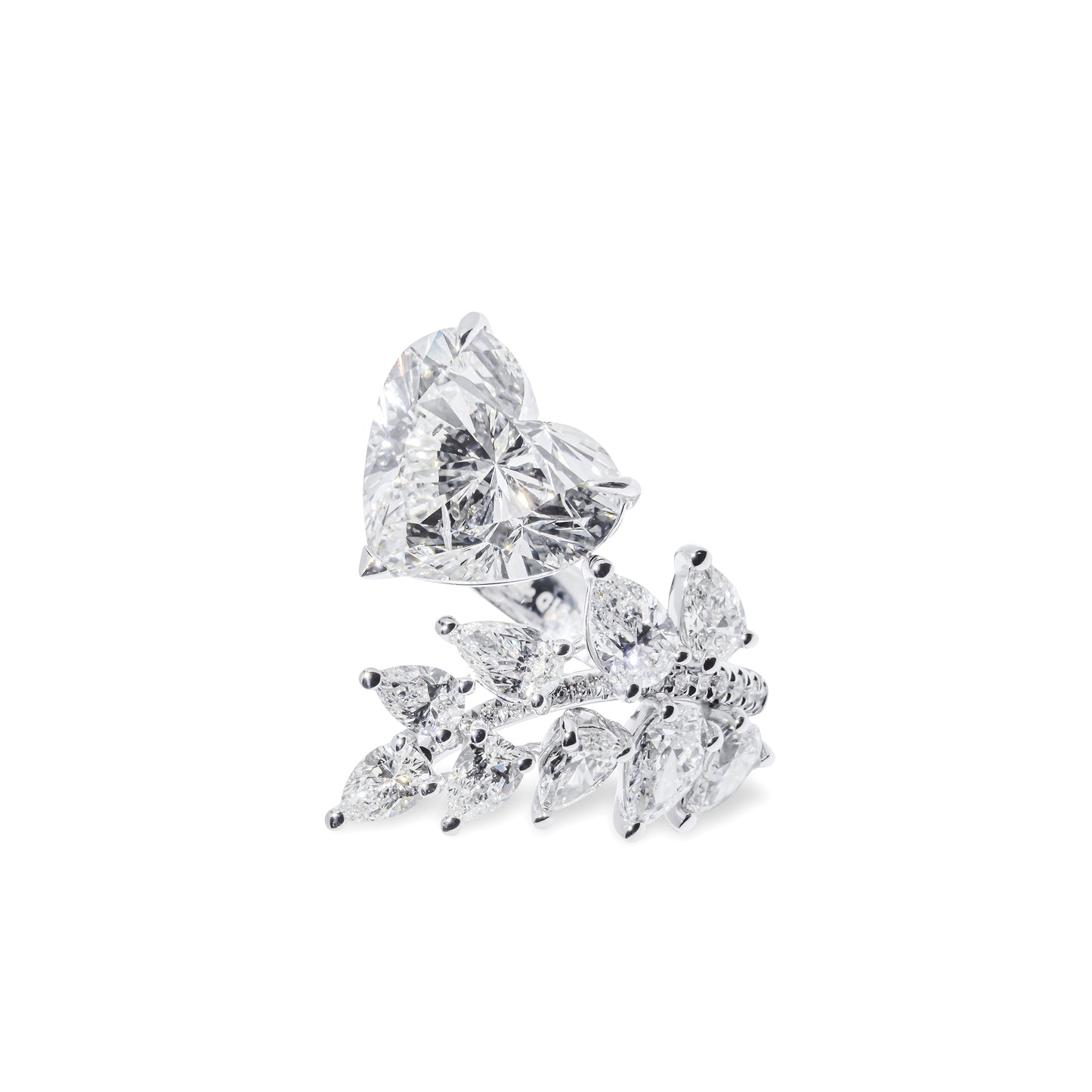 Heart Diamond Statement Ring