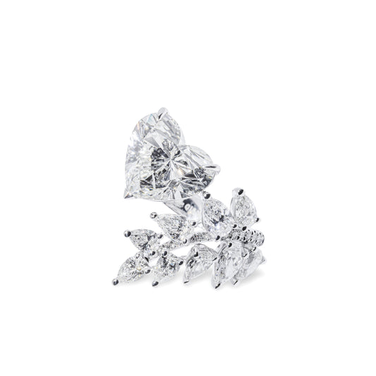 Heart Diamond Statement Ring