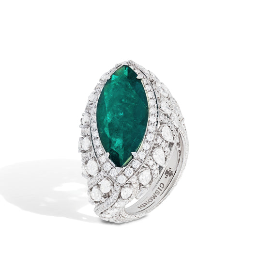 Leopard Emerald Ring