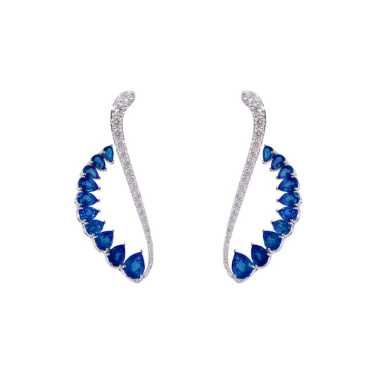 Sapphire Diamond Earrings