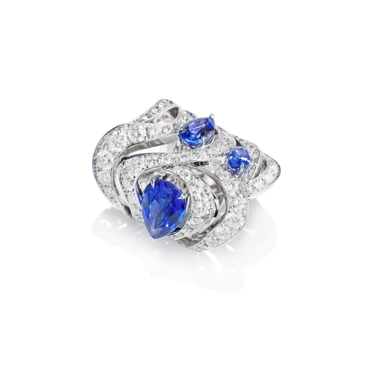 Tanzanite and Diamond Tide Ring