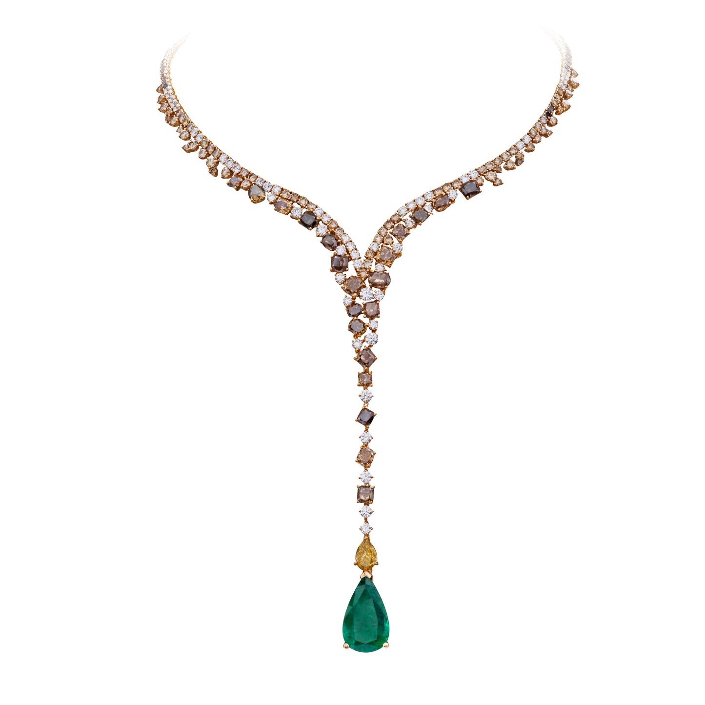 Oasis Emerald and Diamond Necklace