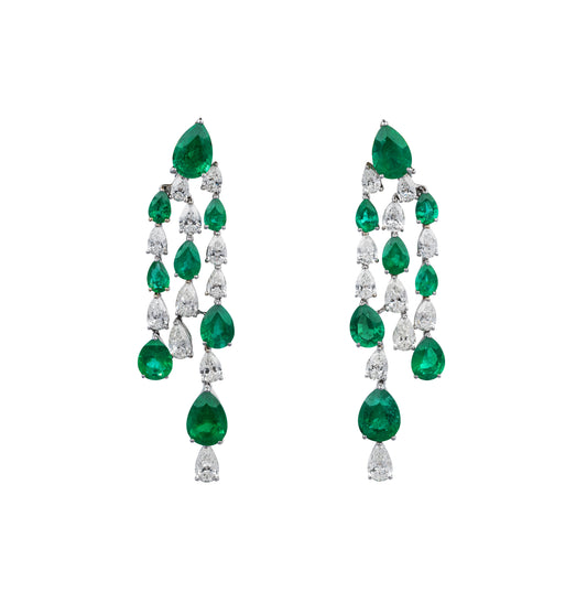 Emerald Diamond Earrings