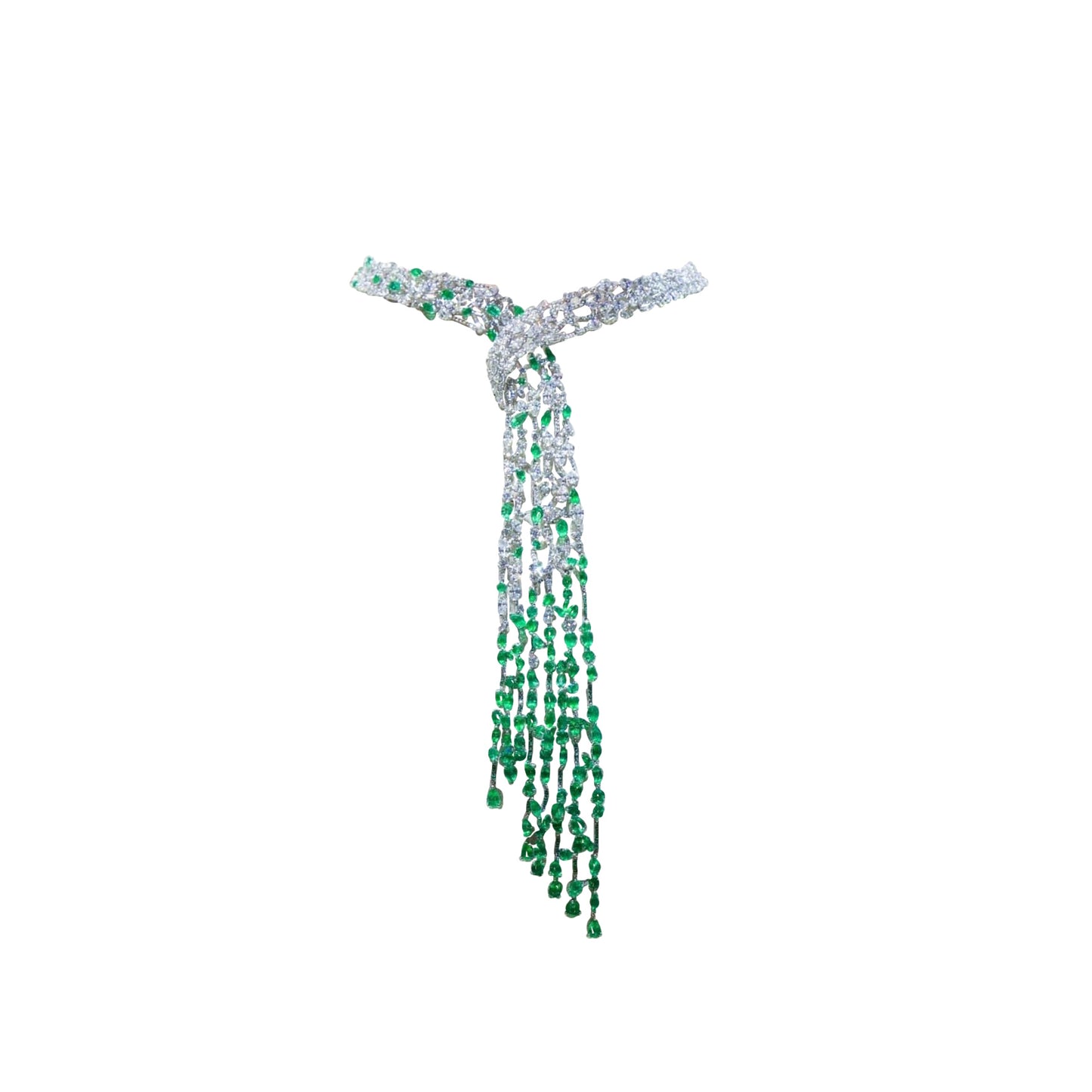 Emerald and Diamond Statement Necklace