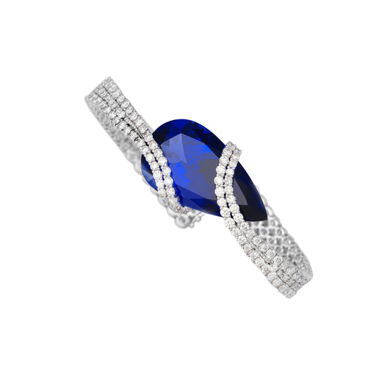Tanzanite and Diamond Bangle