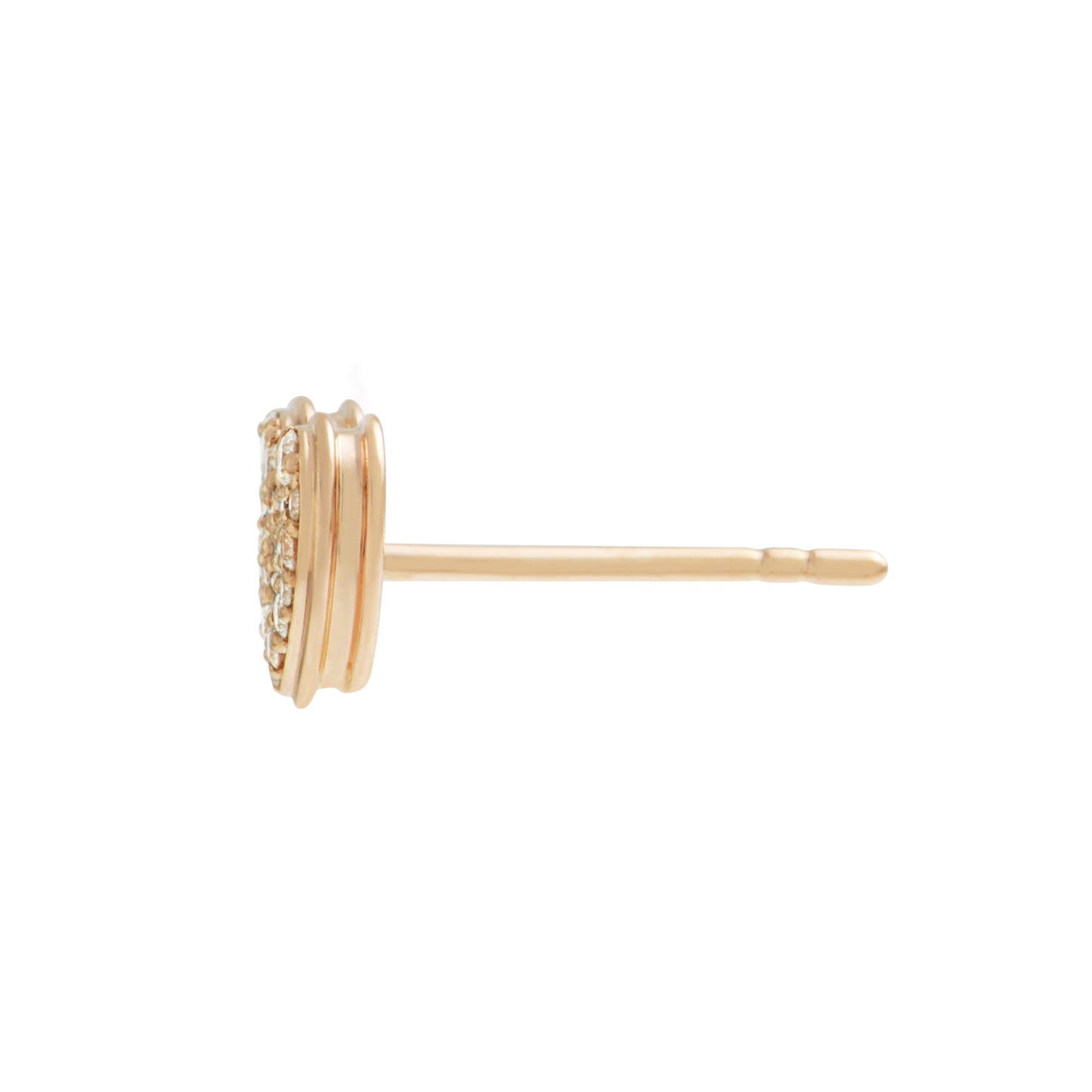 Caviar Heart Stud Earrings