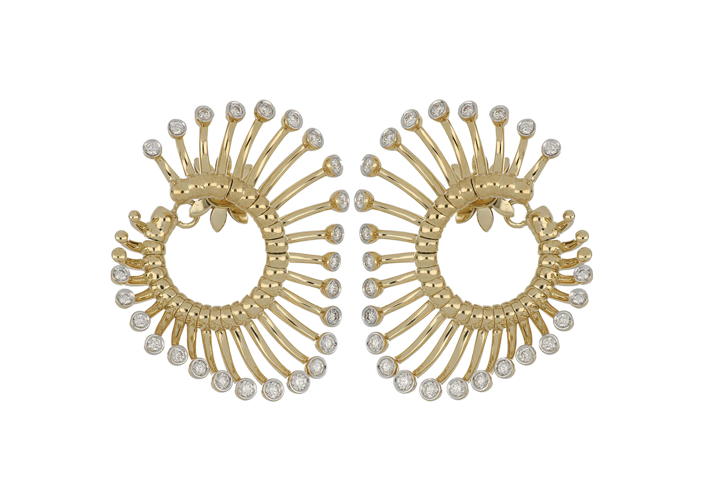 Yellow Diamond Fireworks Earrings