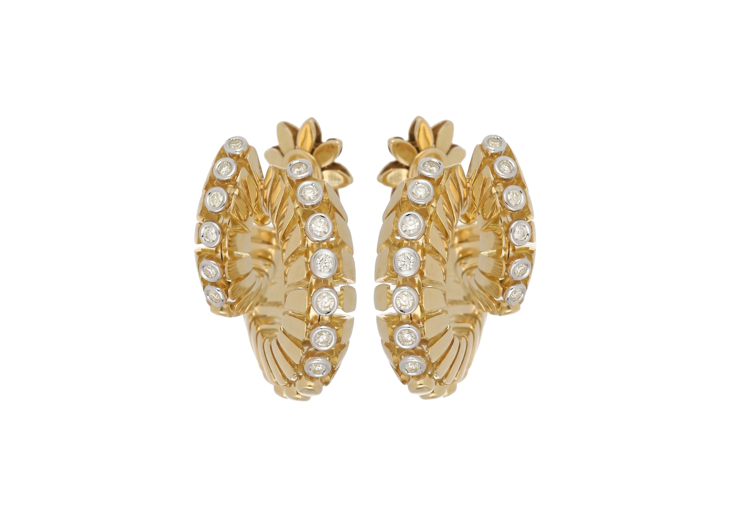 Coiled Yellow Diamond Earrings