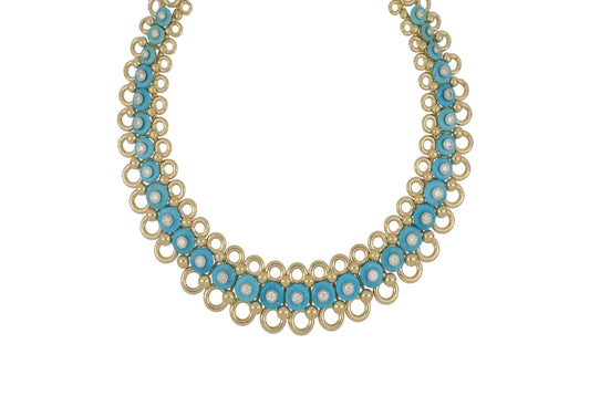 Turquoise Cluster Statement Necklace